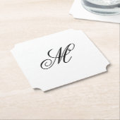 モノグラエレガントムイニシャル ペーパーコースター (アングル)
