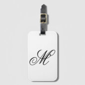 モノグラエレガントムイニシャル ラゲッジタグ (正面縦)
