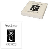 モノグラエレガントムエックスライブラスブックス差出人住所 ラバースタンプ (押印)