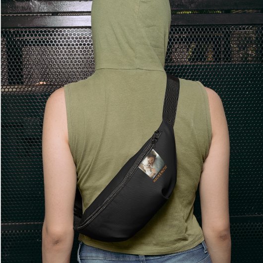 モノグラエレガントムカスタム写真名腰クロスボディ ファニーパック