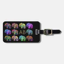 モノグラエレガントムカラフルの装飾象