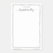 モノグラエレガントムガーリーシグネチャー白黒 ポストイット (正面)