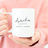 モノグラエレガントムクラシックのパーソナライズされた署名 コーヒーマグカップ