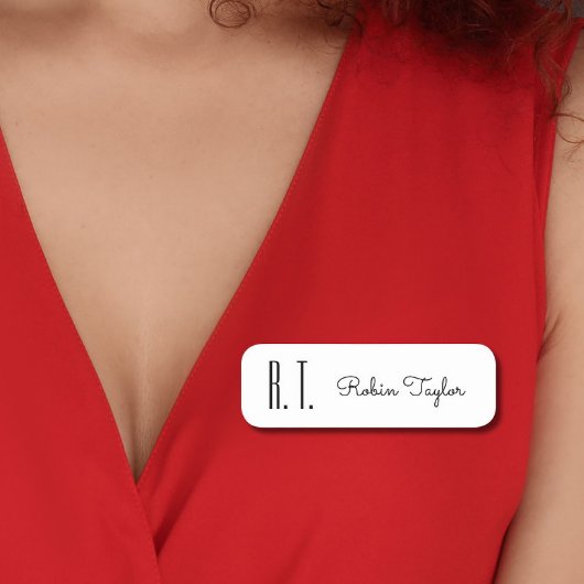 モノグラエレガントムクラシックミニマル白黒 名札