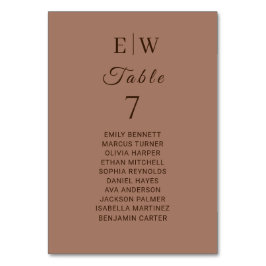 モノグラエレガントムシンプルスのモカ結婚ムース テーブルナンバー