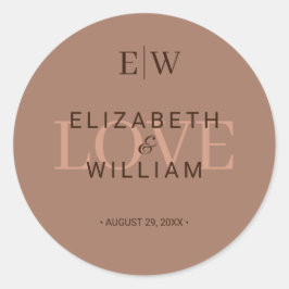 モノグラエレガントムシンプルスのモカ結婚ムース ラウンドシール
