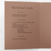 モノグラエレガントムシンプルスのモカ結婚ムース 三つ折りプログラム (内部最初)