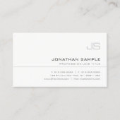 モノグラエレガントムシンプルプロフェッショナルトレンディープレーン 名刺 (正面)