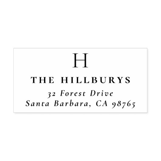 モノグラエレガントムシンプル差出人住所 セルフインキングスタンプ (デザイン)