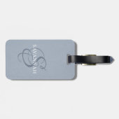 モノグラエレガントムスクリプトダスティーブルーキュートレザー ラゲッジタグ (裏面横)