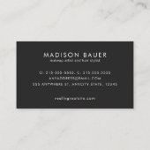 モノグラエレガントムストライプのブラックと金フェイク箔 名刺 (裏面)