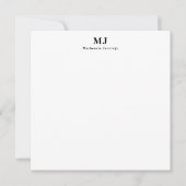 モノグラエレガントムタイポグラフィ ノートカード (正面)