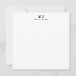 モノグラエレガントムタイポグラフィ ノートカード