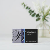 モノグラエレガントムトレンディー黒と灰色 名刺 (スタンド正面)