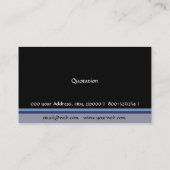 モノグラエレガントムトレンディー黒と灰色 名刺 (裏面)