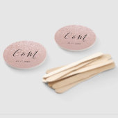 モノグラエレガントムバラ金ゴールド結婚グリッター ハンドファン (組立なし)