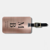 モノグラエレガントムバラ金ゴールド ラゲッジタグ (正面横)