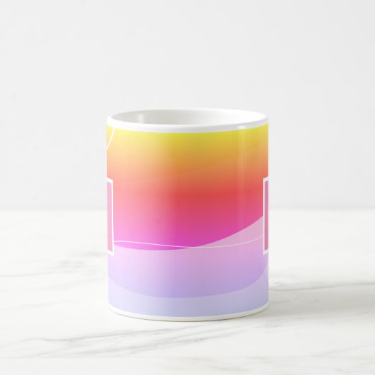 モノグラエレガントムパーソナライズされたイニシャル コーヒーマグカップ (中央)