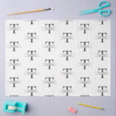 モノグラエレガントムパーソナライズされた名前をカスタムするパターン 薄葉紙 (クラフト)