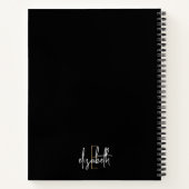 モノグラエレガントムパーソナライズされた美しい事業 ノートブック (裏面)