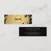 モノグラエレガントムフェイク金ゴールドグランジ スキニー名刺 (正面/裏面)