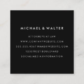 モノグラエレガントムフェイク金ゴールドグランジ スクエア名刺 (裏面)