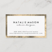 モノグラエレガントムフェイク・ゴールデン縁どド 名刺 (裏面)