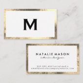 モノグラエレガントムフェイク・ゴールデン縁どド 名刺 (正面/裏面)