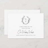 モノグラエレガントムフォーマル結婚のウェブサイト 出欠カード (正面/裏面)