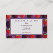 モノグラエレガントムフルーツイチゴのプラム 名刺 (裏面)