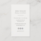 モノグラエレガントムミニマモダンリストプロフェッショナル 名刺 (裏面)