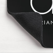 モノグラエレガントムミニマルクラシックモダンブラック マウスパッド (コーナー)