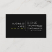 モノグラエレガントムモダンイエローとブラック 名刺 (裏面)