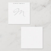 モノグラエレガントムモダンイニシャルLetterあなたの名前 ノートカード (正面/裏面)