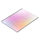 モノグラエレガントムモダンカラフルテンプレート ノートブック (左側)