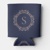 モノグラエレガントムモダンクラシックネイビー銅赤面 缶クーラー (正面)