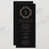 モノグラエレガントムモダンクラシック結婚 プログラム (正面/裏面)