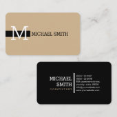 モノグラエレガントムモダンタン&ブラック 名刺 (正面/裏面)