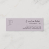 モノグラエレガントムモダンデザインサロンプレーン スキニー名刺 (正面)