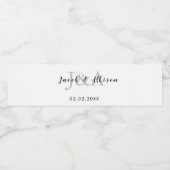 モノグラエレガントムモダンバー結婚式の引き出物 ペットボトルラベル (シングルラベル)