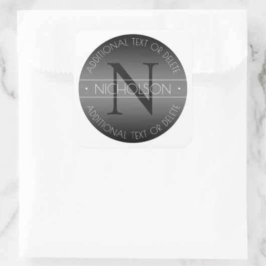 モノグラエレガントムモダンブラックとホワイトシェーディング スクエアシール (バッグ)