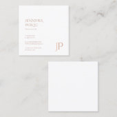 モノグラエレガントムモダンプロフェッショナルテンプレート スクエア名刺 (正面/裏面)