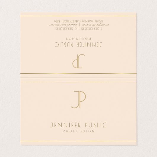 モノグラエレガントムモダンミニマルテンプレートトレンディー 名刺 (外部フラット)