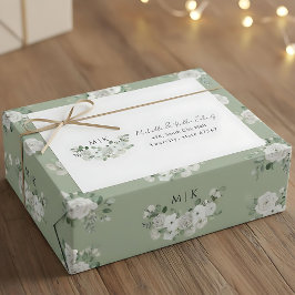 モノグラエレガントムモダンユーカリ差出人住所 ラベル