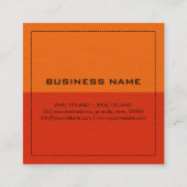 モノグラエレガントムモダンレッドとオレンジ スクエア名刺 (裏面)