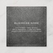 モノグラエレガントムモダン戦艦グレーレザー スクエア名刺 (裏面)