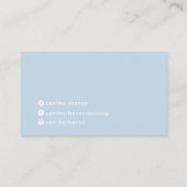 モノグラエレガントムモダン淡い色のブルー 名刺 (裏面)