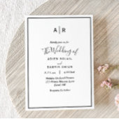 モノグラエレガントムモダン結婚式招待状 招待状