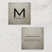 モノグラエレガントムモダン骨革 スクエア名刺 (正面/裏面)