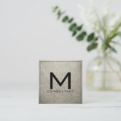 モノグラエレガントムモダン骨革 スクエア名刺 (スタンド正面)